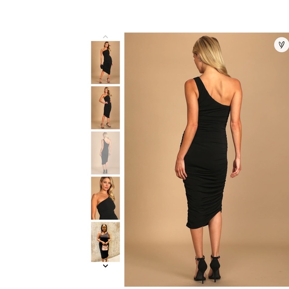 Lulu's Black Bodycon Midi - Picture 3 of 3